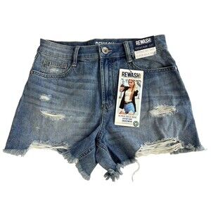Rewash Jean Shorts Womens Size 5/27 Vintage Babe Super High Rise Distressed NWT